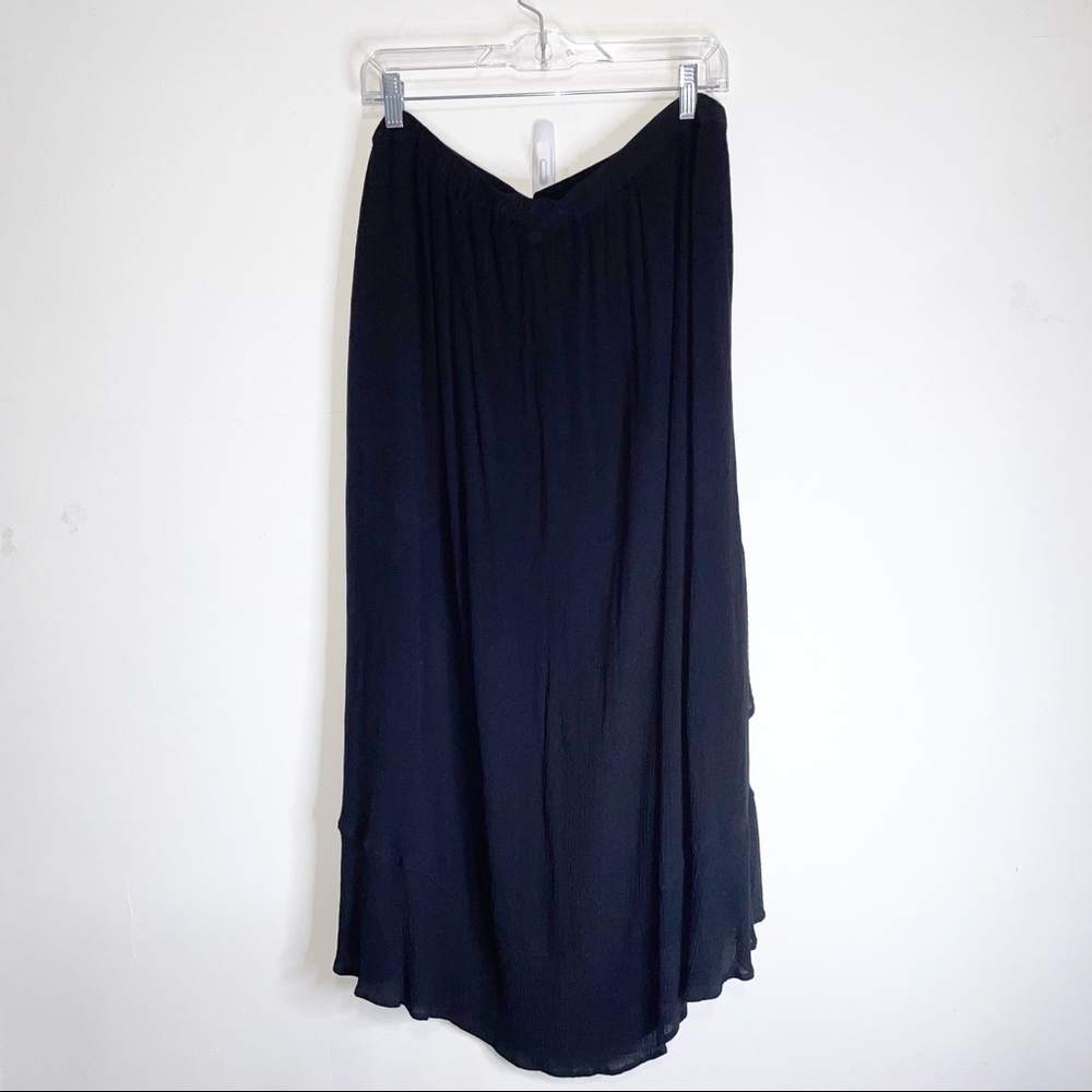 Palazzo pants with attached skirt overlay - Picture 2 of 9